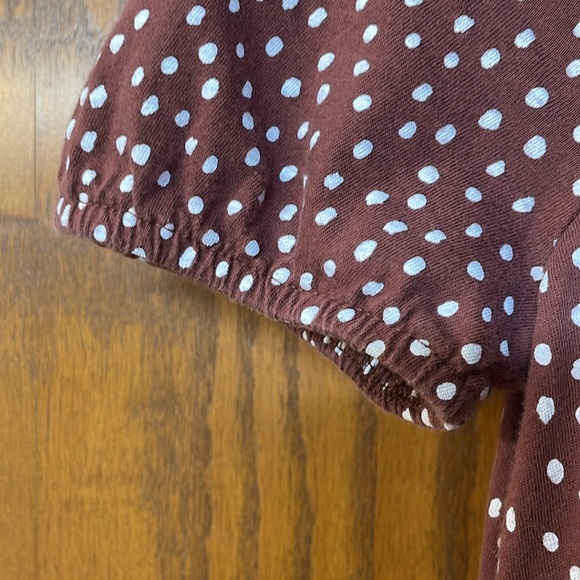 CARTERS UEC Girls Size 7 Brown White Polka Dot Tiered Midi Dress - Picture 8 of 13